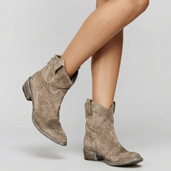 Annika | Damen Western Zum-Reinschlüpfen Knöchel Stiefel