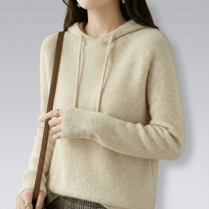 Veronika | Damen Strickkapuzenpullover in Relaxed Passform