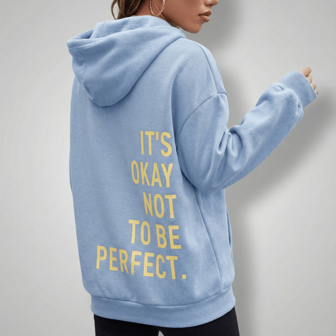 Helga | Damen Bedruckter Oversize Kapuzenpullover