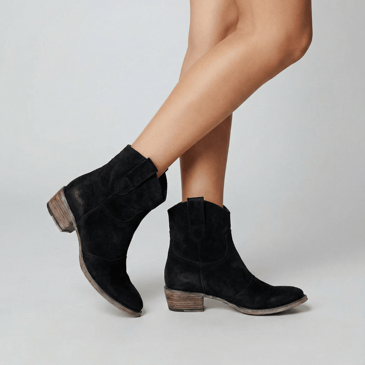Annika | Damen Western Zum-Reinschlüpfen Knöchel Stiefel