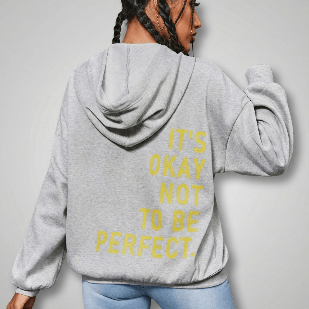 Helga | Damen Bedruckter Oversize Kapuzenpullover