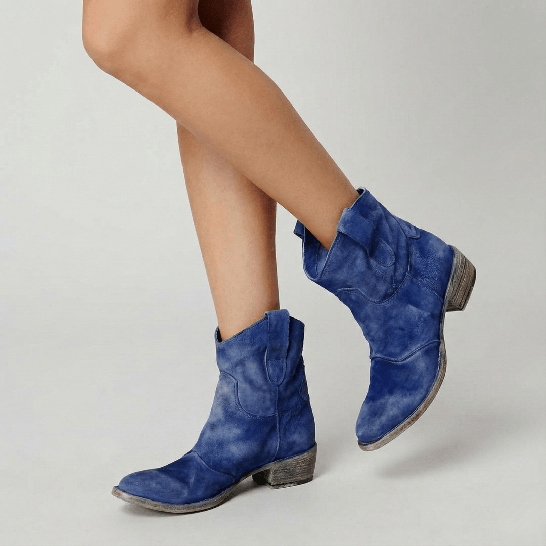 Annika | Damen Western Zum-Reinschlüpfen Knöchel Stiefel