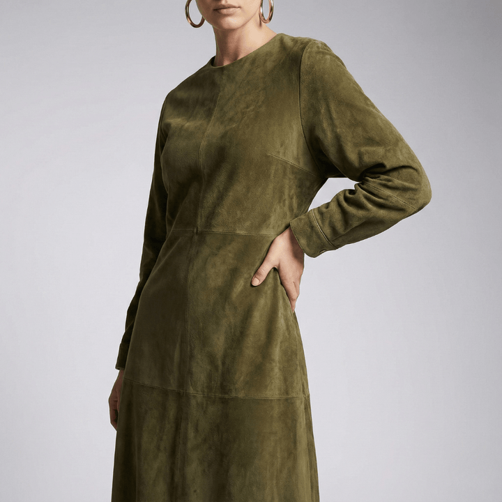 Carmen | Damen High Neck Fringe Midi Kleid