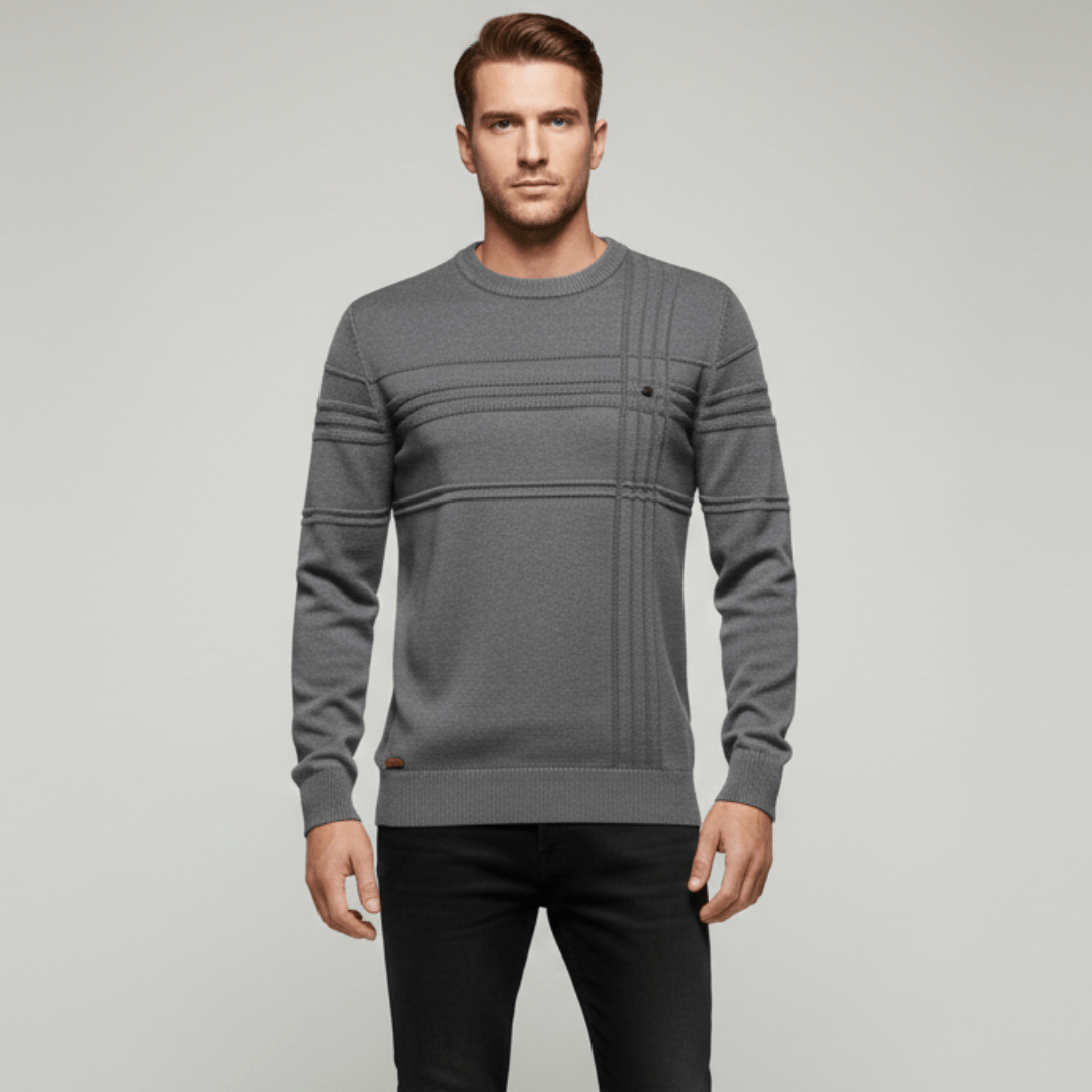 Bruno | Herren Premium Strukturierter Muster Sweater