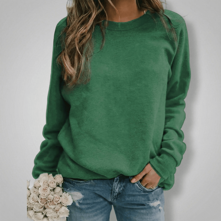 Viviane | Damen Schlichter Unifarbener Sweatshirt Pullover