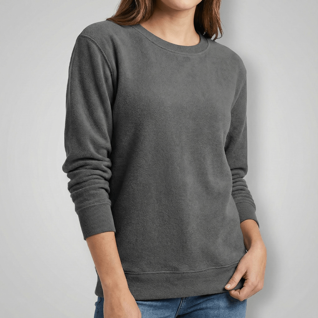 Viviane | Damen Schlichter Unifarbener Sweatshirt Pullover