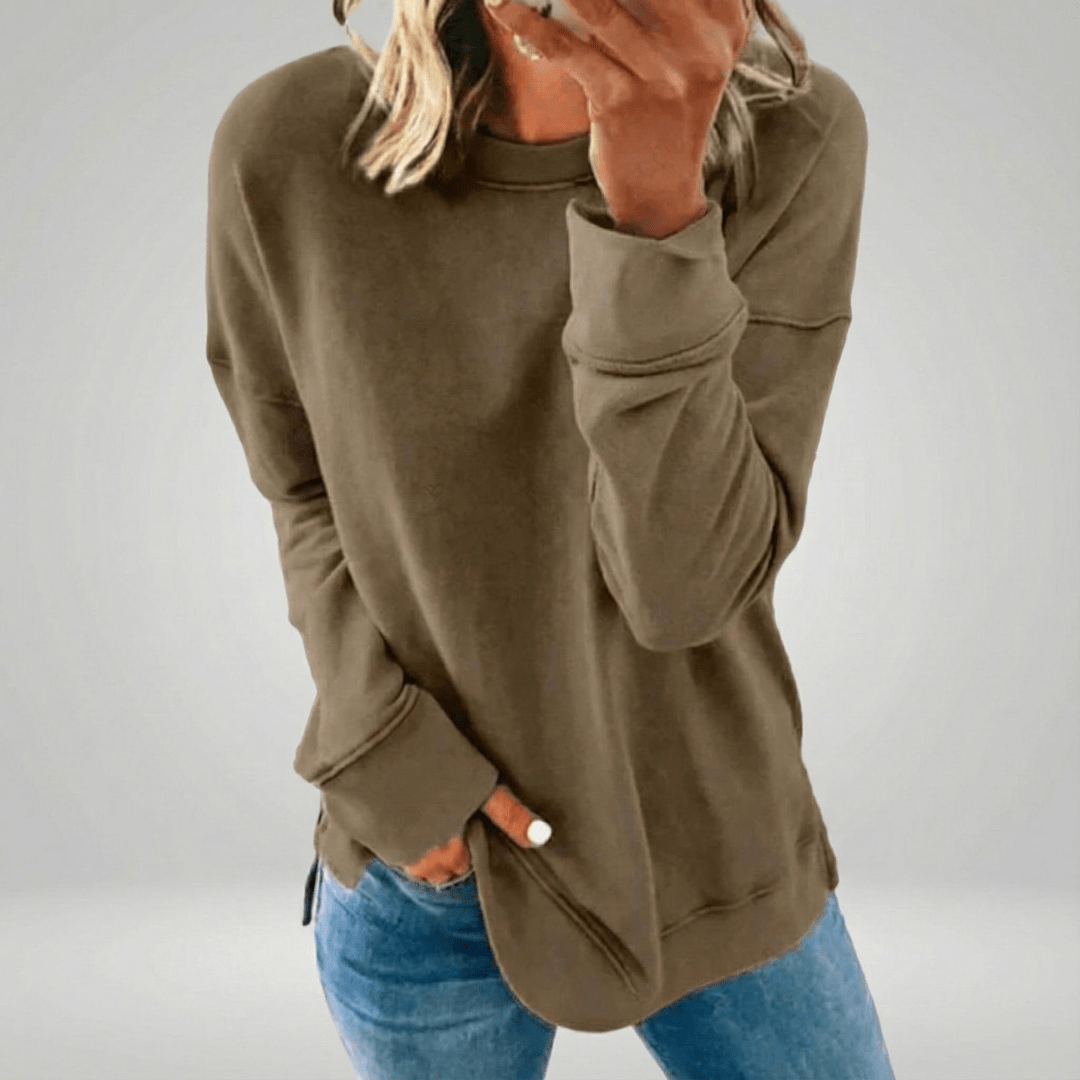 Ursula | Damen Lässiges Langarm Sweatshirt mit Relaxed Fit